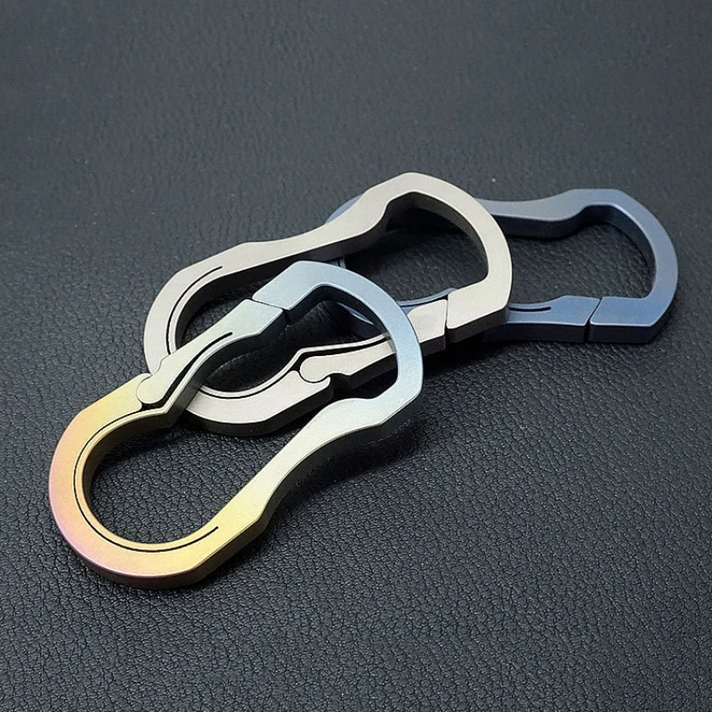 

EDC Backpack Buckle Outdoor Camping Quickdraw Carabiner Titanium Alloy Keychain Hanging Buckle Snap Hook For Climbing Fishing