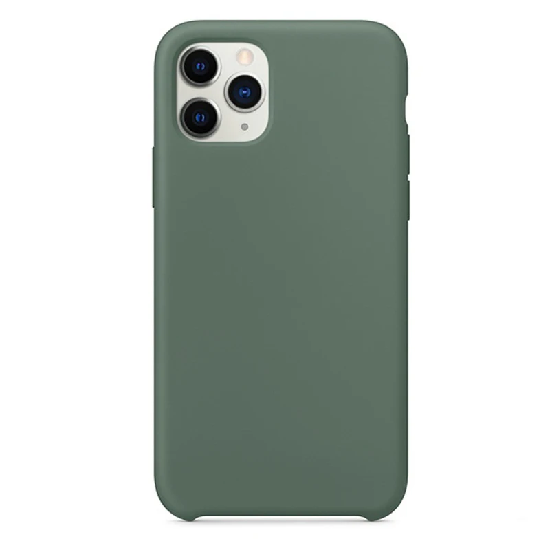 Официальный силиконовый чехол для iPhone 7 8 Plus, задняя крышка с логотипом для Apple iPhone 11 Pro XR X XS MAX 6 6S PLUS, чехол - Цвет: Pine Green