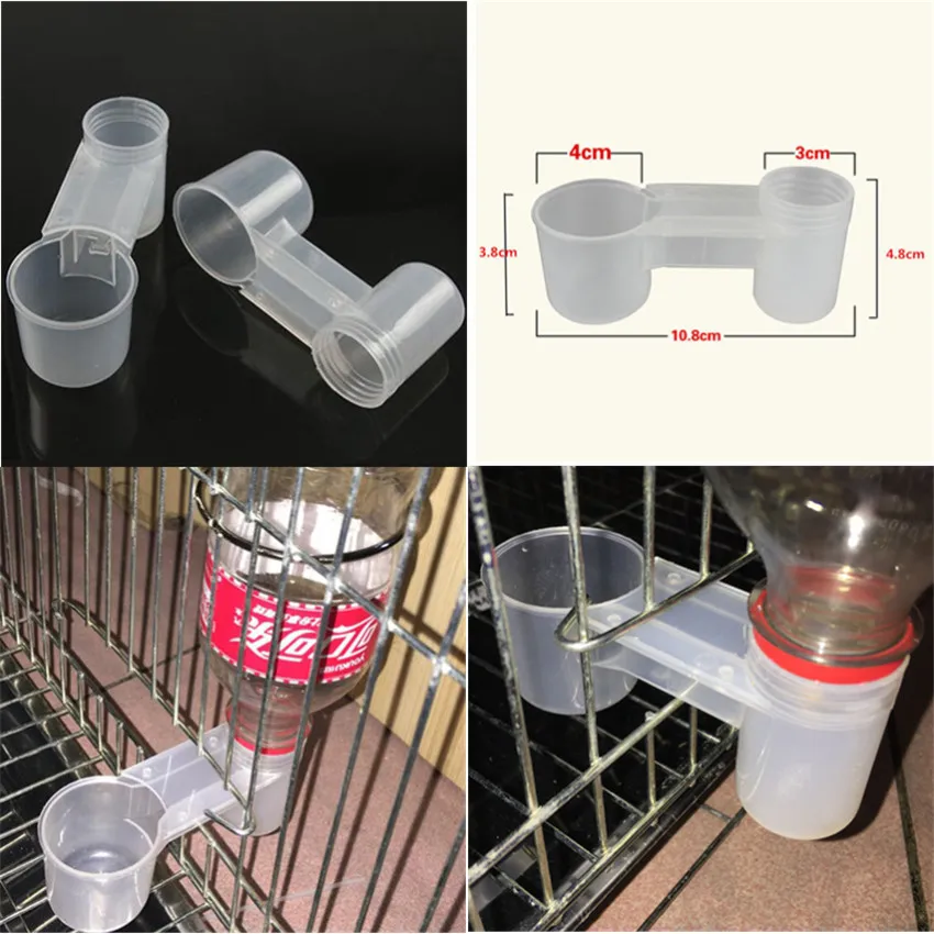 Rbxibibx Parrot Water Bottle Plastic Pigeon Feeder Chicken Drinking Bird Quail Poultry Automatic Drink Water Implement 