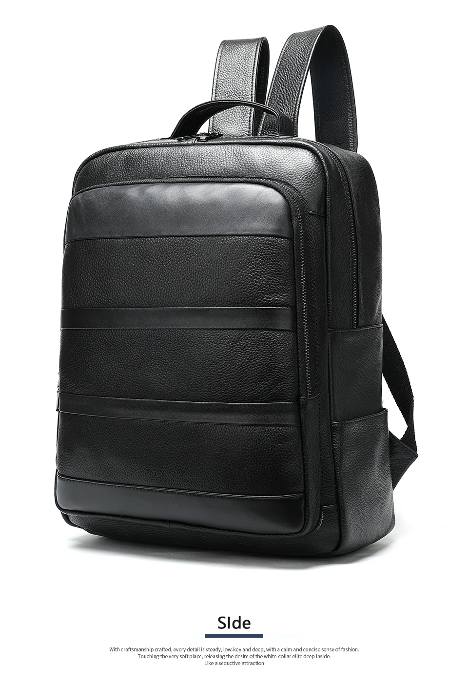 multifunction business men backpack laptop man leather backpacks fashion backapck travel shoulder mochila male anti thief 8878