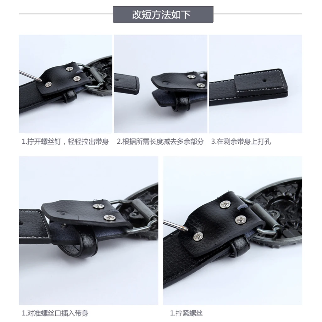 Cowboy Belt Western Leather Belt with Bohemian Faux Turquoise Belt Buckle, Black, Brown