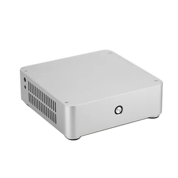 

E-H60 HTPC Chassis Practical Slim Audio Without Power Supply Mini ITX Computer Case Durable Aluminum Alloy Cooling Home Office