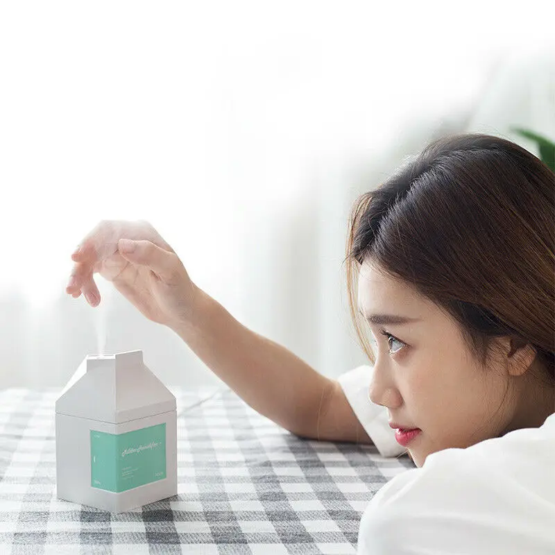 

Portable Air Humidifier Silent Ultrasonic Diffuser Mist Maker Milk Box Mini Humidifier USB Creative Mute Office Water Humidifier