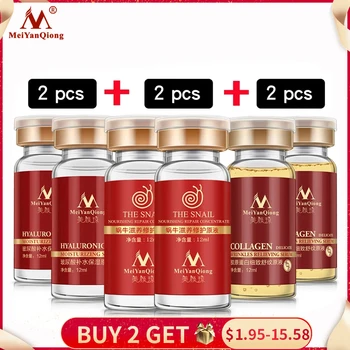 

Hyaluronic Acid+Snail+Collagen Serum Anti-Aging Moisturizing Skin Care Whitening Brighten Oil-control Face Serum Set