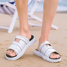 Г. Летние повседневные уличные модные сандалии домашние Нескользящие шлепанцы пляжные сандалии в Корейском стиле