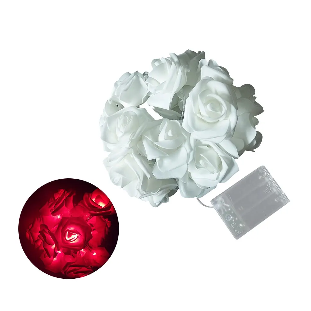 Valentine Day 10LED KTV Wall String Lights Holiday Party Accessories Wedding Decoration Home Festival 1m Roses DIY Atmosphere