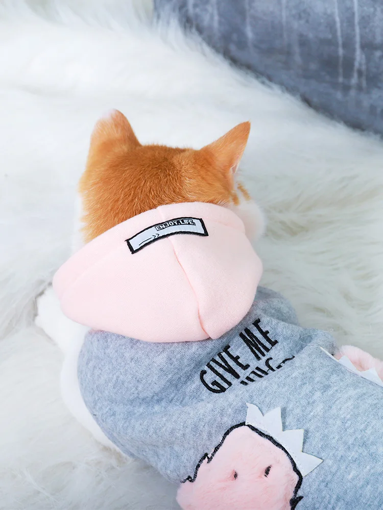 Cat Clothes Prevent Hair Lovely Pet Clothing Kitten Cat Clothes Keep Warm and Thick Autumn and Winter Bipedal Clothes BB5WY048
