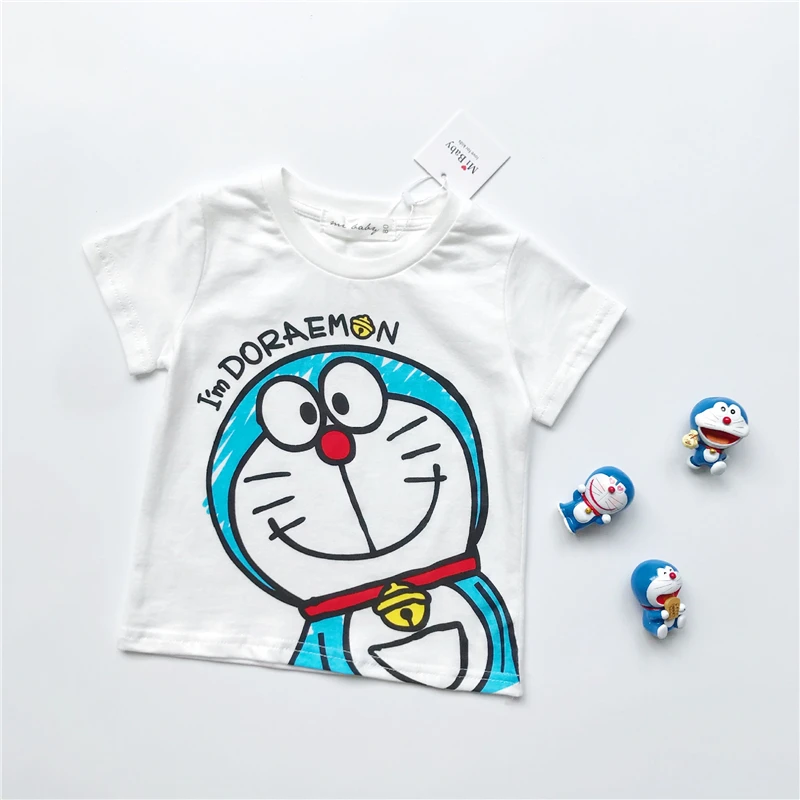 KIKIKIDs/детская белая футболка с героями мультфильмов Топы в японском стиле для маленьких мальчиков и девочек, детская летняя повседневная футболка с короткими рукавами фирменный дизайн - Цвет: as picture