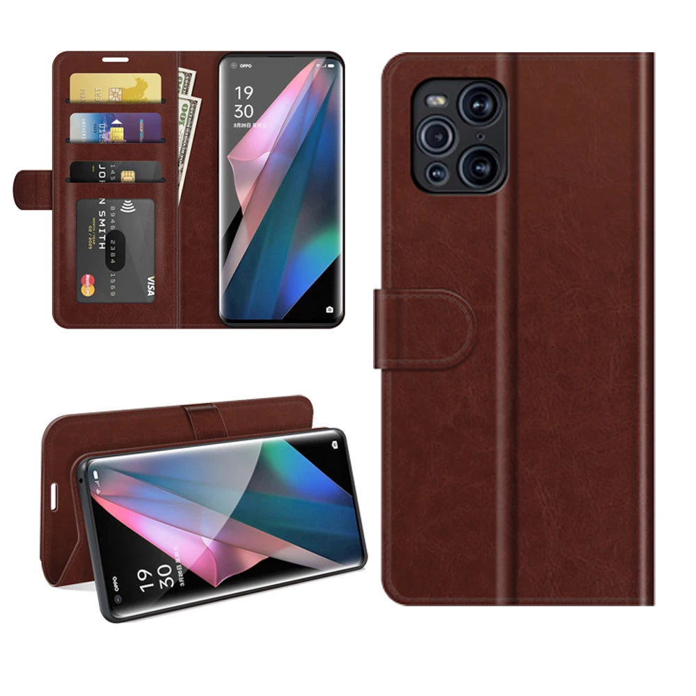 Funda Oppo Find X3 / X3 Pro Solapa Vertical Efecto Cuero - Dealy