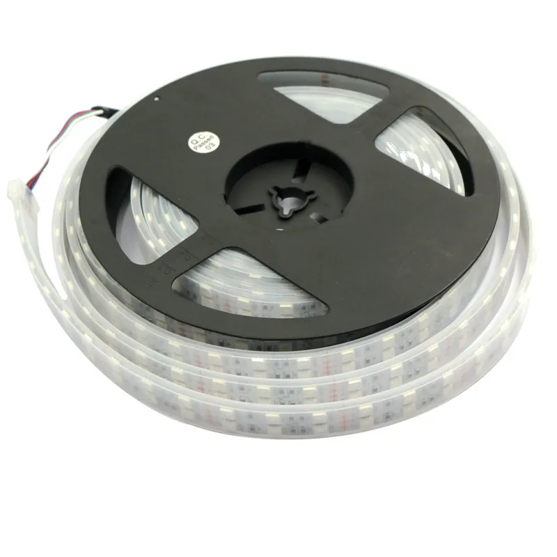 Светодиодная ленточная лампа DC12V 5 м/Рулон SMD 5050 120 светодиодный двухрядный 600 светодиодный двухрядный водонепроницаемый IP67 ТВ Настольный экран подсветка Смещенный светильник