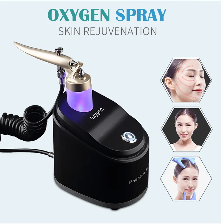  2019 New Portable Oxygen Facial Spray Gun Skin Whitening Water Oxygen Jet Peel Machine