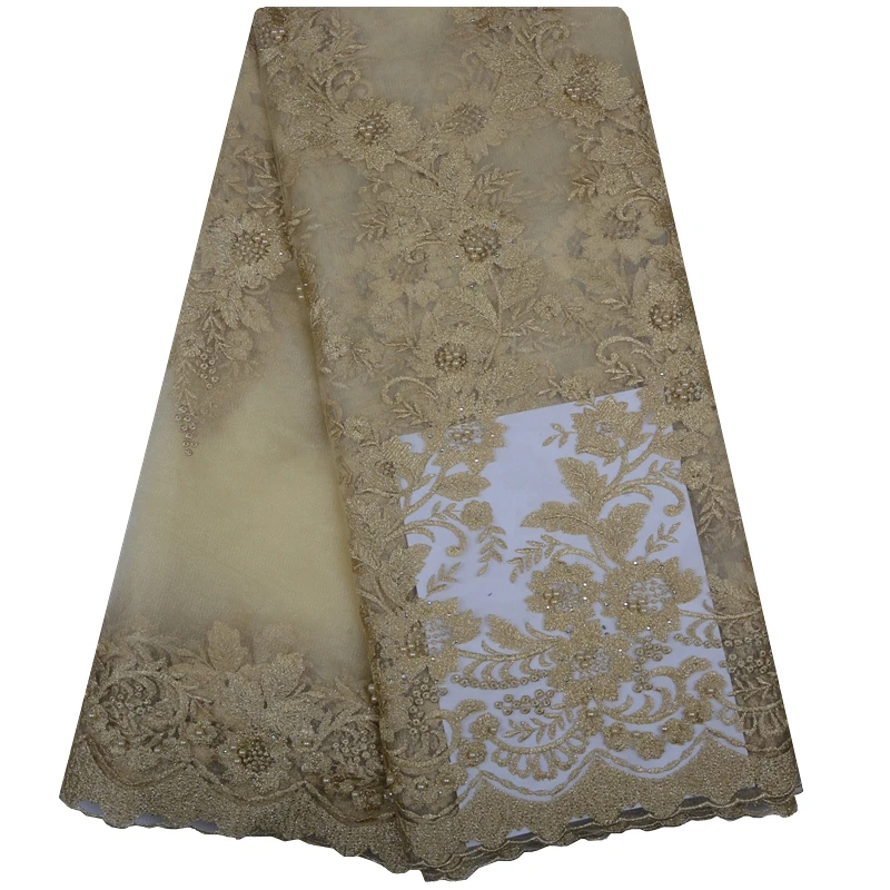 HaoLin African Lace Fabric High Quality Brocade French Nigerian Fabrics For Bride Women Wedding Party Dress Sewing | Дом и сад