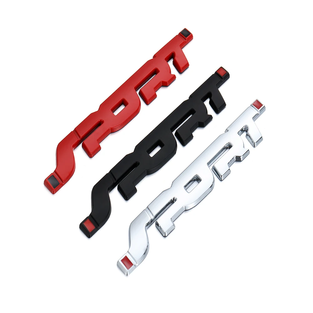 For SPORT 3D Metal Logo Emblem Badge Sticker Trunk Fender Decals Car Accessory For SPORT 3D Metal Logo Emblem Badge Sticker Trunk Fender Decals Car Accessory