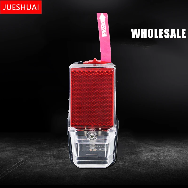 

Free Shipping JS Bicycle Red Rear Light with Battery Safety Warning Bicycle Tail Light Mount on Rear Fender MTB Bike Lamp Parts