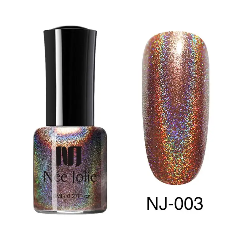8ml Holo NJ-03 Матовый лак для ногтей NEE JOLIE 65 цветов 8/7. 5/3. 5 мл стойкий лак для ногтей Быстросохнущий лак для ногтей с голографическим эффектом - Цвет: 8ml Holo NJ-03