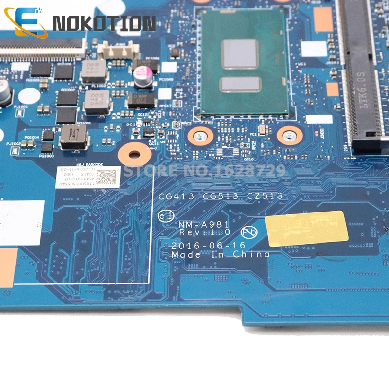 incredible  NOKOTION 5B20M29364 CG413 CG513 CZ513 NM-A981 For Lenovo ideapad 310-14IKB 14 inch laptop motherboa