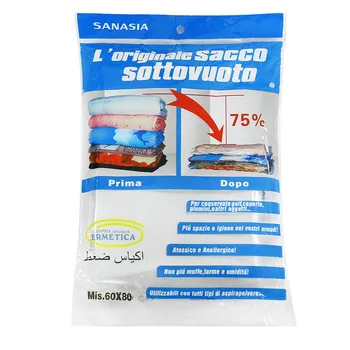 

Home Convenient Vacuum Bag for Clothes Storage Bag With Valve Transparent Foldable Compressed Organizer Saving Seal Packet#20