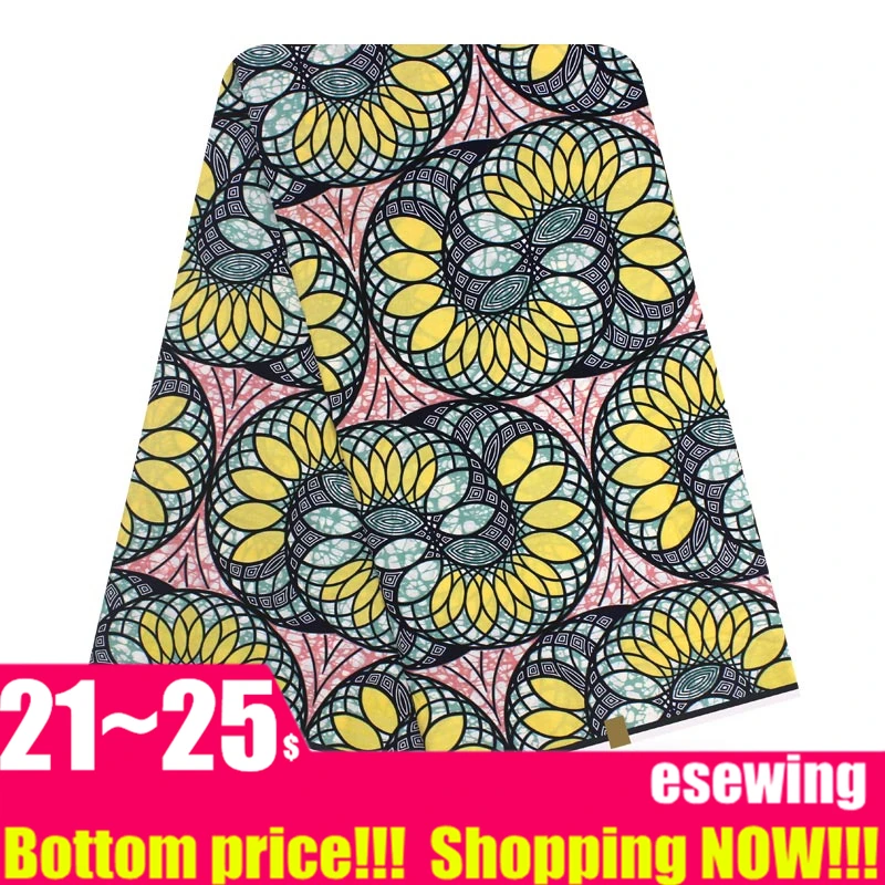 Африканская настоящая голландская восковая Ткань 6 ярдов Хлопок Анкара Нигерия Гана Голландский Настоящий Воск для лоскутного шитья африканские платья TX13