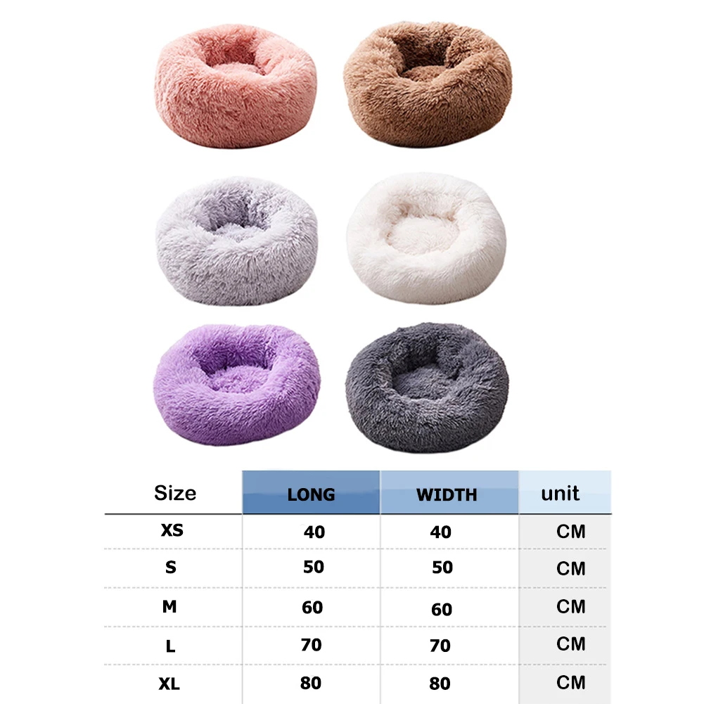 Round Dog Bed Washable long plush Dog Kennel Cat House Super Soft Cotton Mats Sofa For Dog Chihuahua Dog Basket Pet Bed Dropship Round Dog Bed Washable long plush Dog Kennel Cat House Super Soft Cotton Mats Sofa For Dog Chihuahua Dog Basket Pet Bed Dropship
