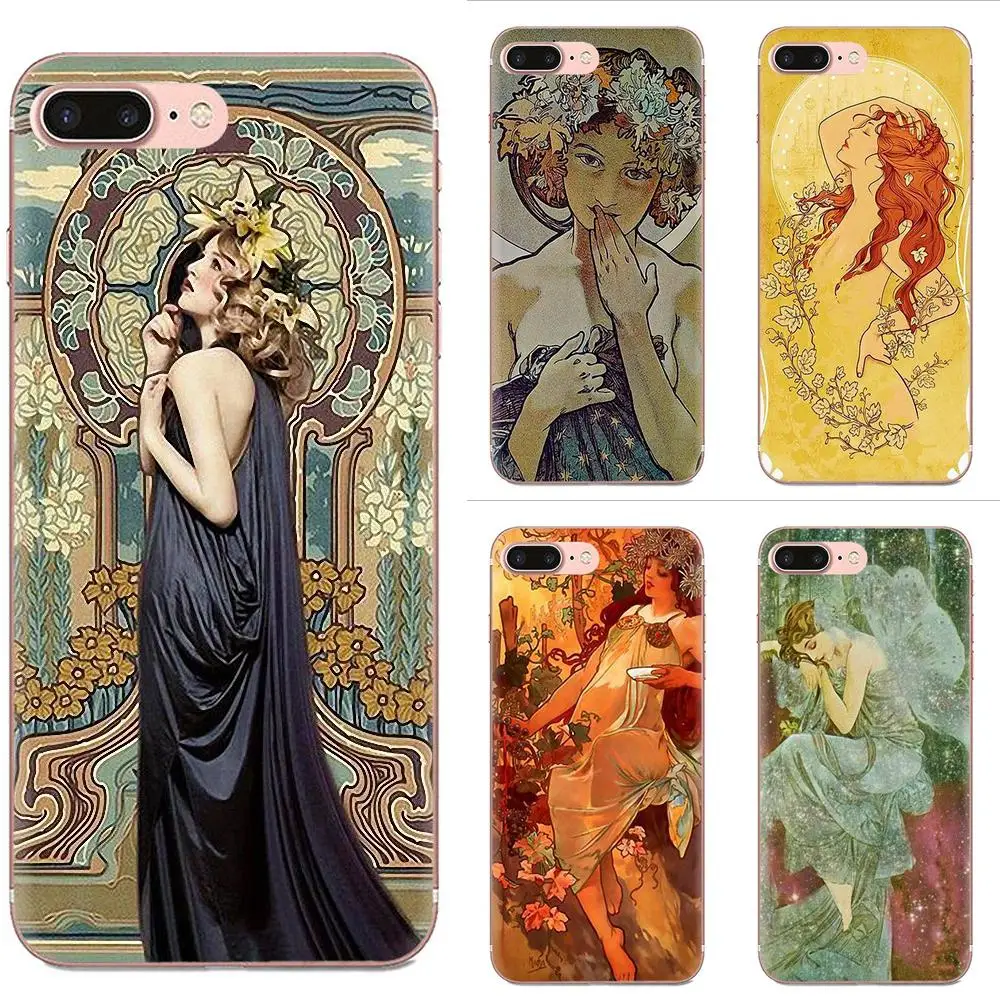 Художественный постер Alphonse Mucha Slim для Huawei Honor 4C 5A 5C 5X 6 6A 6X 7 7A 7C 7X 8 8C 8S 9 10 10i 20 20i Lite Pro