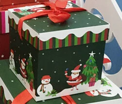 Новые персонализированные рождественские подарочные коробки вечерние подарочные коробки 10 см 15 см - Цвет: Green santa