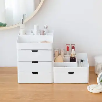 

Cosmetic Storage Box Large Capacity Stackable Makeup Drawer Organizer Dressing Table Skin Care Desktop Sundries Storage Box