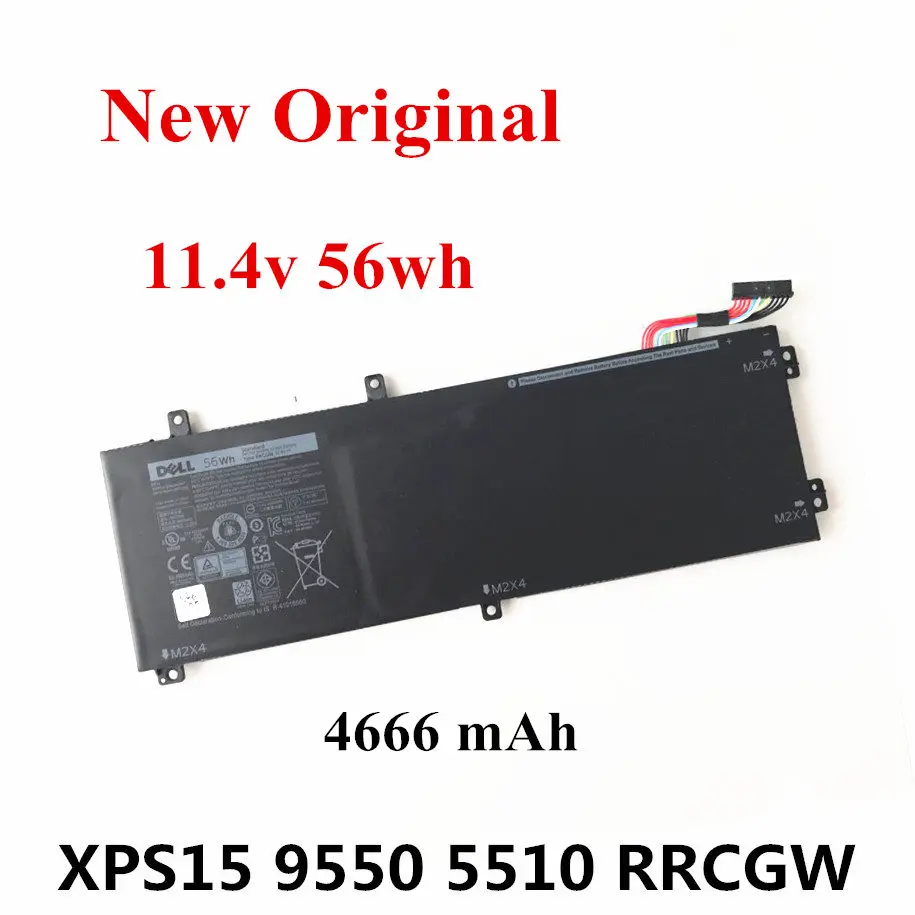 Сменный литий-ионный аккумулятор для ноутбука DELL Precision 5510 XPS15 9550 RRCGW 11,4 v 4666mAh 56wh