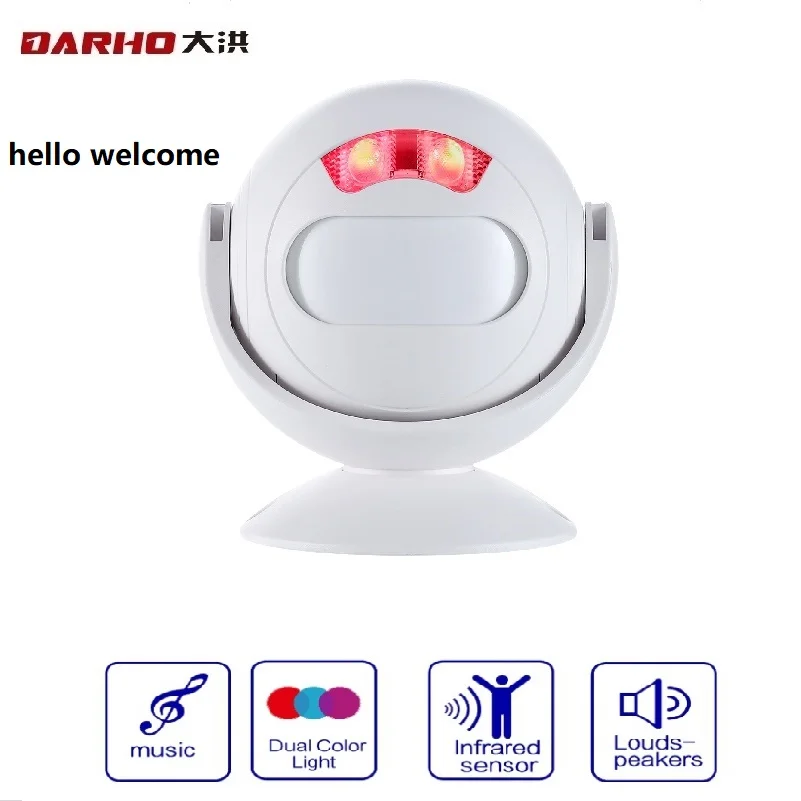 Darho Hello Welcome Многофункциональный беспроводной занавес PIR движения стробоскоп