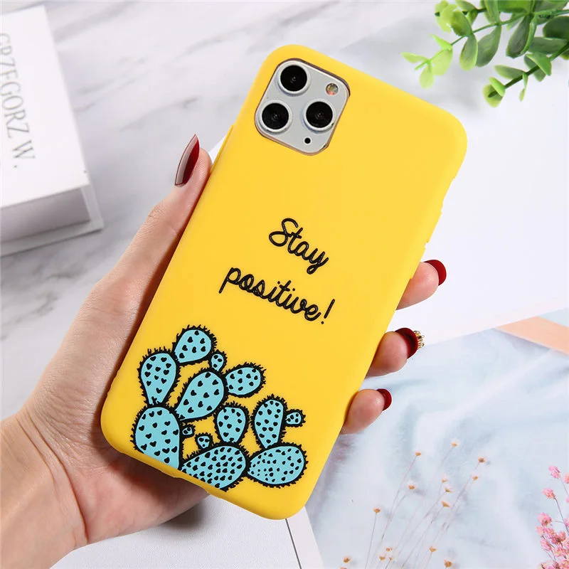 7704Y Lovebay рождественские чехлы для телефонов iPhone 7 XR 11 Pro авокадо волны кактус для iPhone 5 6 6s 8 Plus X XS Max мягкая задняя крышка из ТПУ - Цвет: 7704Y