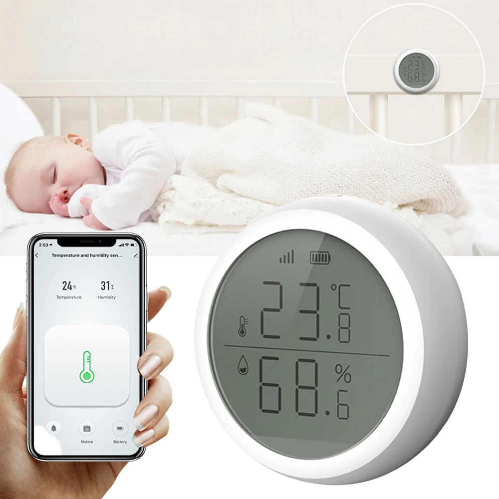 

Bluetooth Temperature And Humidity Sensor With LCD Screen Display Working Thermometer Moisture Meter Smart Life For Home