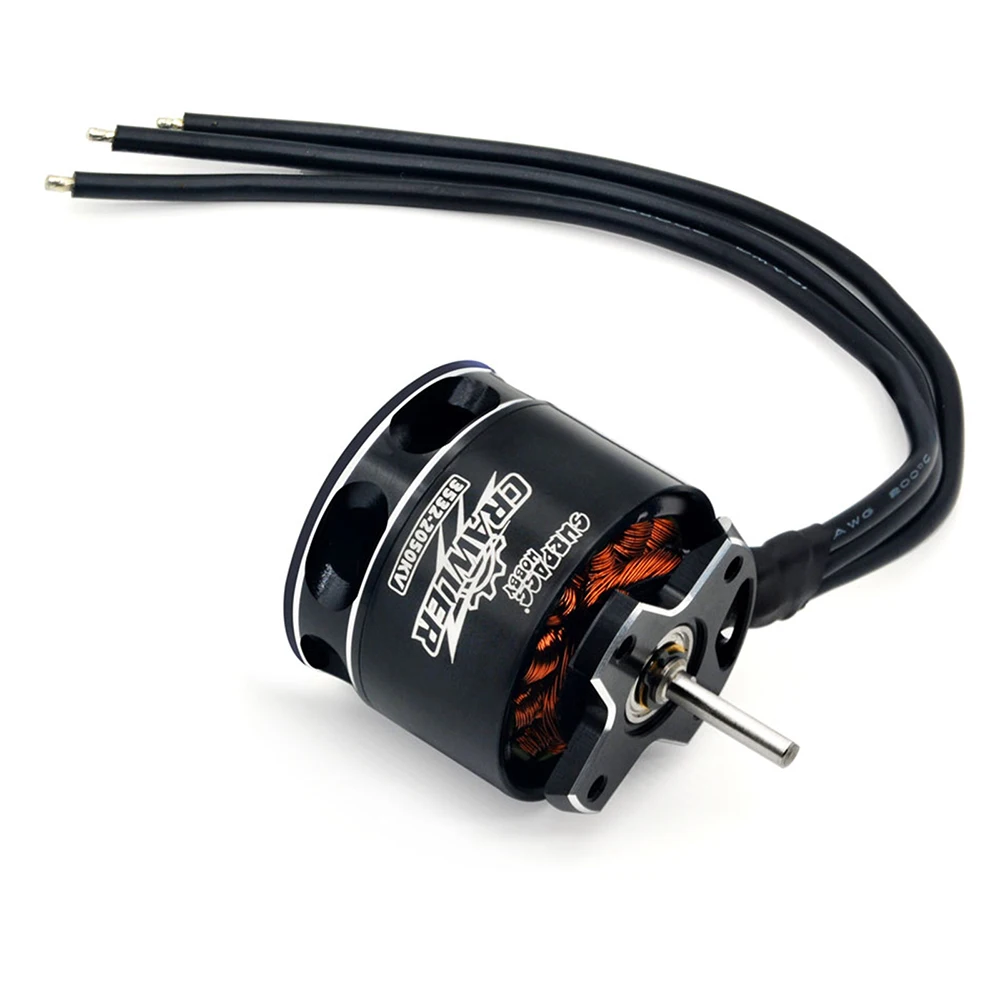 Moteur Brushless 3532/3542 2500KV pour RC Crawler Buggy, comparatif de taille avec une règle