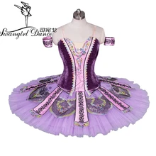 Женские Профессиональные балетные пачки, фиолетовые, для взрослых, балетный сценический костюм, блинная пачка, BT9033