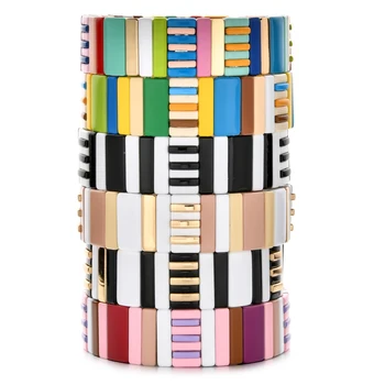 

New Fashion Elastic DIY Bracelet Rainbow Best Friends Boho Bracelet Handmade Adjustable Bracelets for Women Girl Jewelry