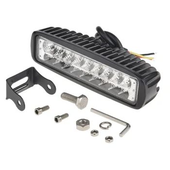 

6 20W LED Work Light Bar Flood Spot Driving Fog Lamp Dual Color White & Amber