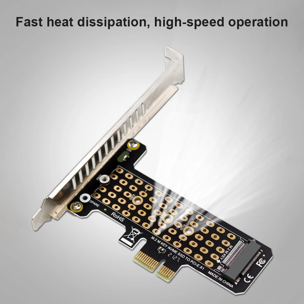 NVMe SSD M.2 PCIe 1x Adapter - PCIe to M.2 Adapter, PCI Express X1 Card Riser Support PCI-E 4.0/3.0 Converter Description Image.This Product Can Be Found With The Tag Names Cheap Computer Cables Connectors, Computer Cables Connectors, Computer Office, High Quality Computer Office