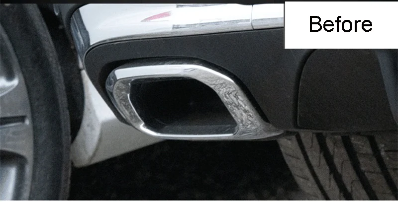 Автомобильный стайлинг автомобилей хвост горло Декор Рамка для Mercedes Benz GLC GLE w167 GLS класс выхлопной трубы наклейки аксессуары