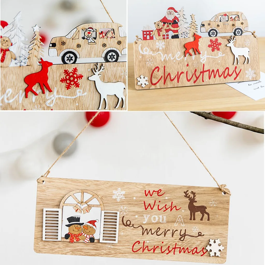 Деревянная настенная надпись Dooor с надписью Merry Little Christmas деревянные доски дизайн