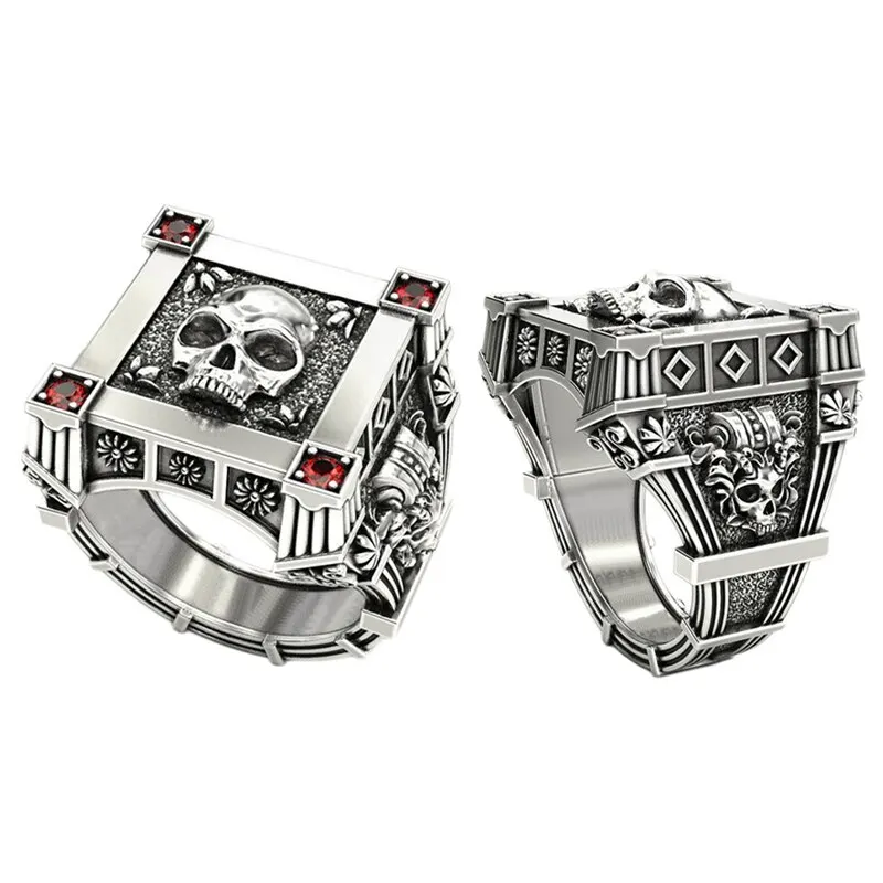 Personalized Jewelry Retro Skull Ring Unisex Ring Punk Ring Gothic Style Retro Party Jewelry