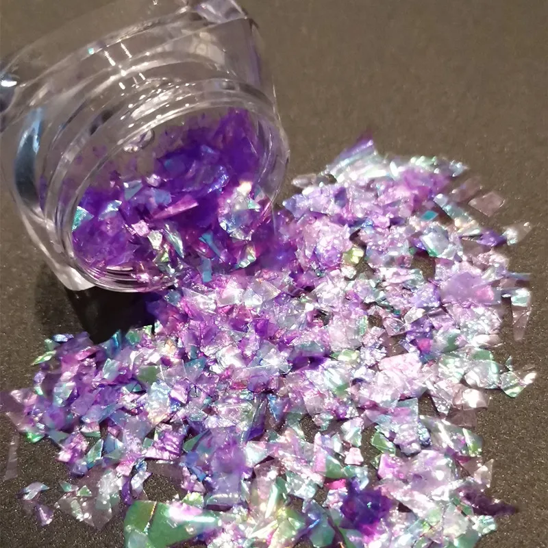

Holographic Laser Nail Glitter Sequins Irregular Glass Fragments Gel Polish DIY Flake Sequins Nail Art Decoration Accessories