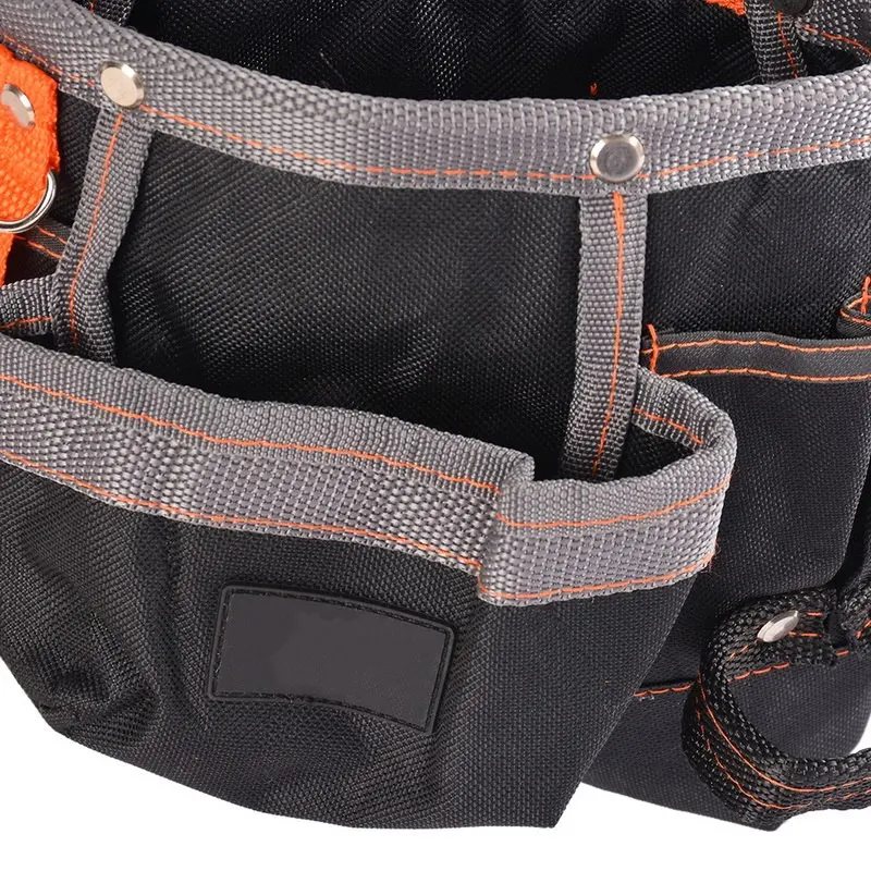 600D Oxford Cloth Tool Pouch Professional Electrician Waist Belt Pocket Tool Storage Bag 7 Pockets Electrician Tools Bag