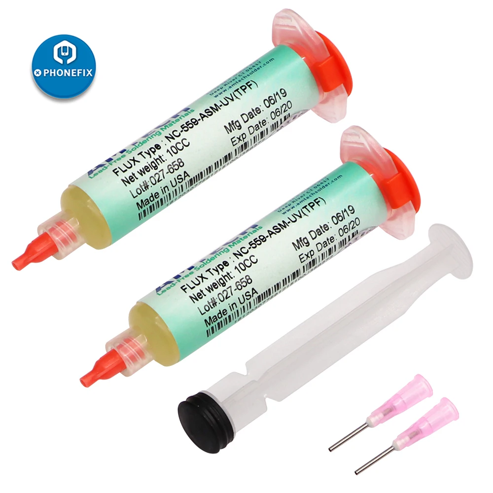 AMTECH NC-559-ASM Solder Flux BGA No-Clean Solder Paste with Plunger and Tip Welding Oil Flux Lead-Free Solder Dispensing Kit huntsman welding helmet Welding & Soldering Supplies