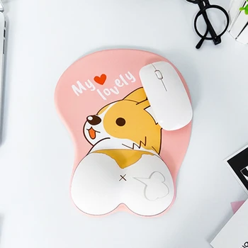 

Mouse Pad with Wrist Support Ergonomic 3D Mousepad Anime Corgi Dog Mousepad Gaming Mouse Mat for PC Laptops