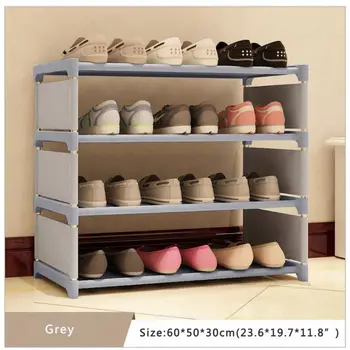 

Shoes Rack Organizer Shelf 4-Tier Shoe Tower Shelf Storage Cabinet Nonwoven Shelf