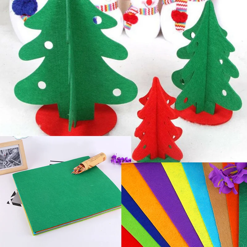 10 Color Soft Nonwoven Fabric Sheets 40*46cm DIY Craft Patchwork Handwork Cloth handworking accessories