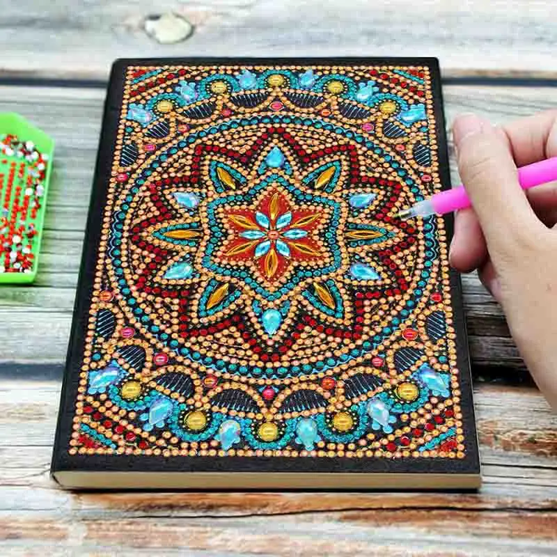 

5D DIY Mandala Special Shaped Diamond Painting 64 Pages A5 Notebook Diary Book Embroidery Cross Stitch Craft Gift