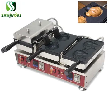 

open mouth ice cream taiyaki maker machine electric bear waffle cone Iron Pan non-stick cream cone baker machine waffle machine