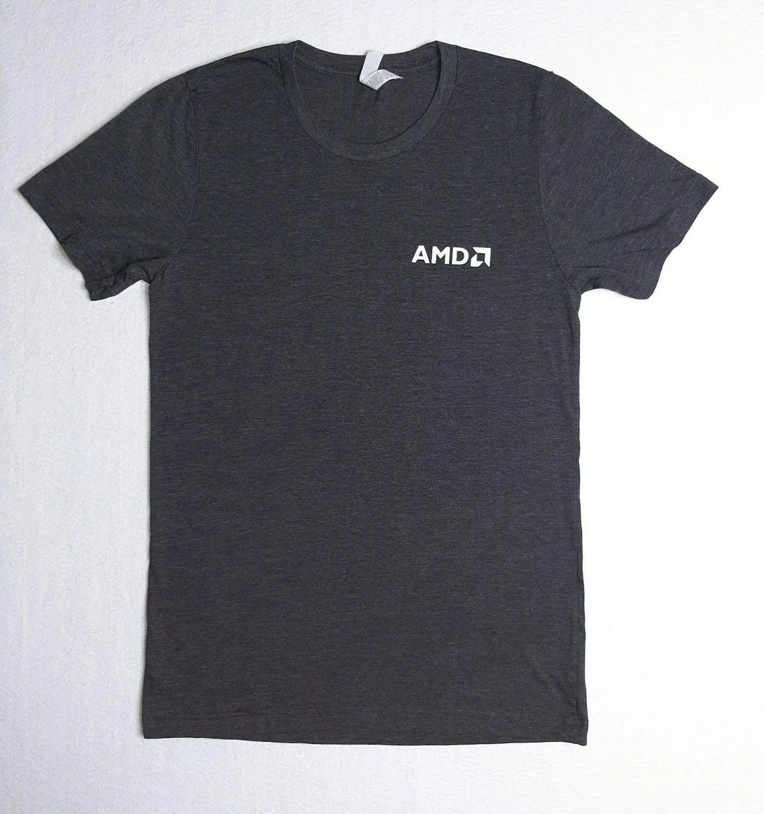 Amd epyc short sleeve shirt sz small charcoal gray cpu processor