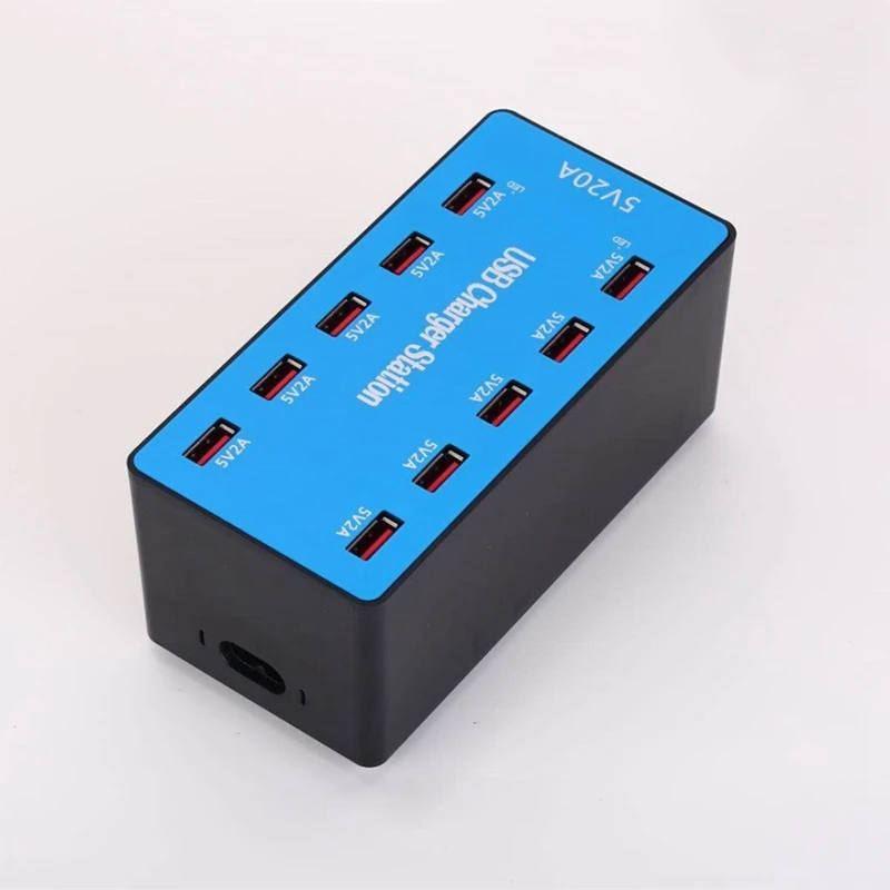 Горячее Зарядное устройство Usb 100 Вт 10 портов Usb 20A умная настольная зарядная станция для 5 в 2 а для samsung Xiaomi Ipad Iphone X(штепсельная Вилка европейского стандарта