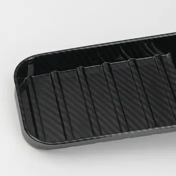 

Carbon Fiber Black Armrest Storage Box Trim Cover ABS Durable Practical New