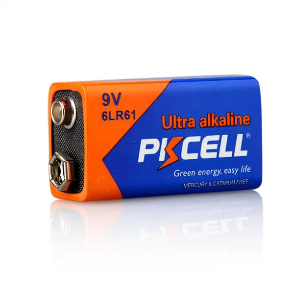PKCELL 1 шт. 6LR61 9 В батареи 1604A MN1604 вольт сухая щелочная батарея квадратная для